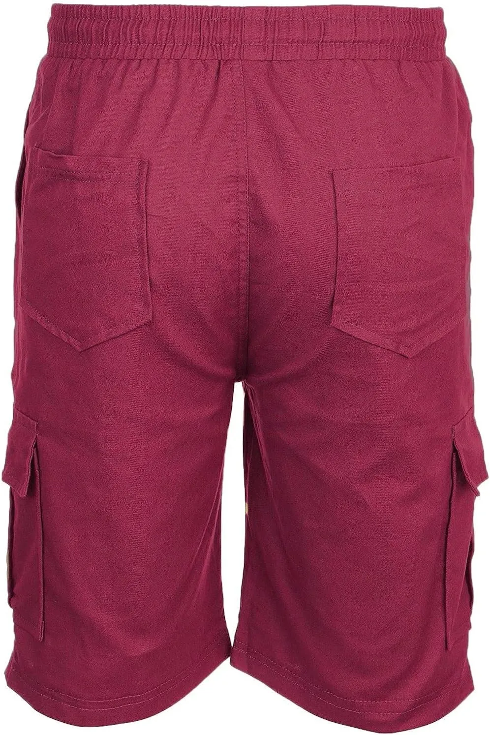 Men Cargo Shorts Elastic Waist Drawstring Athletic Shorts Casual Lightweight Summer Shorts Loose Fit Hiking Shorts