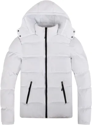 Men Lightweight Puffer Jackets Hooded Insulated Thermal Puffy Winter Jacket Waterproof Windproof Down Coats Outerwear