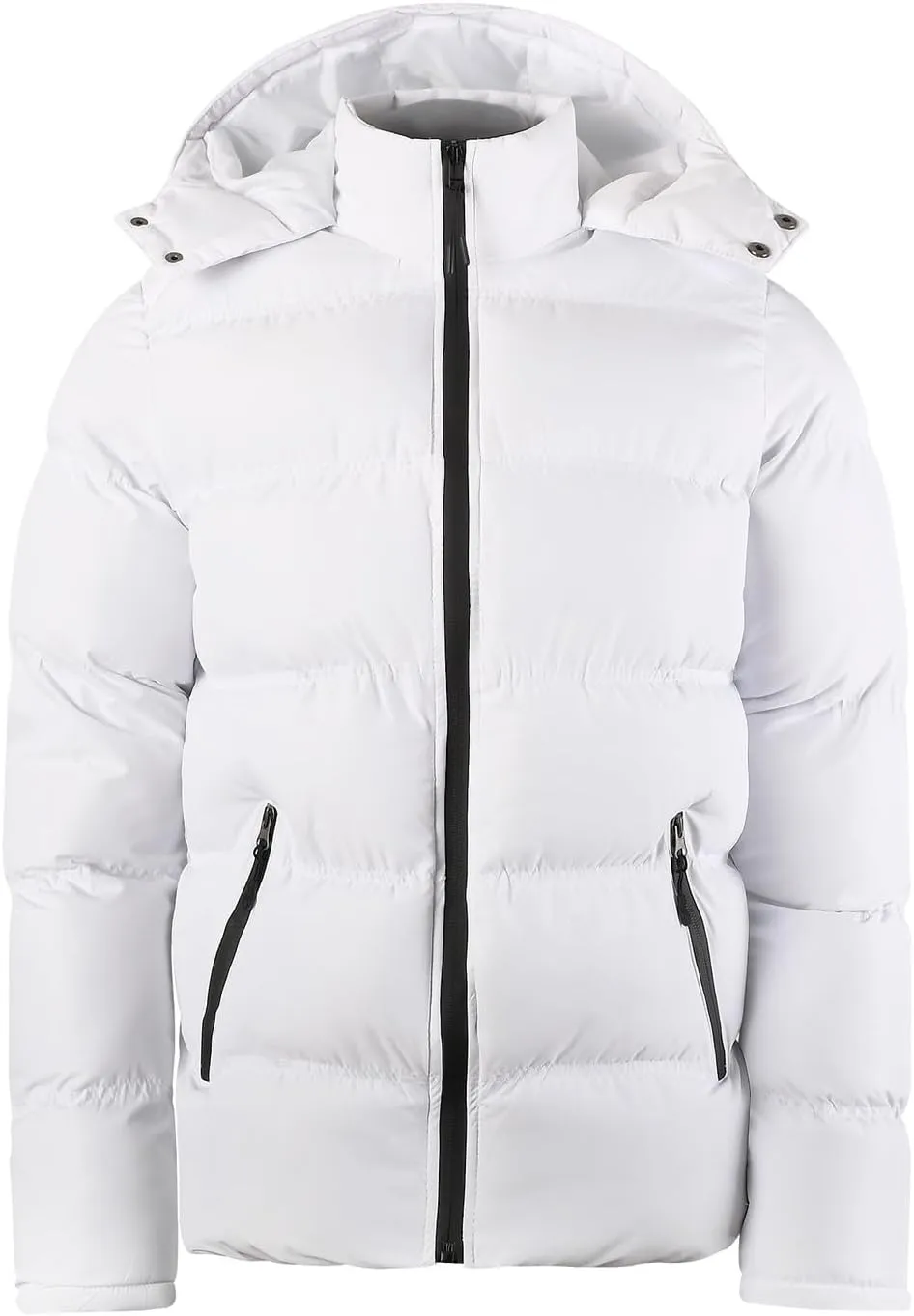 Men Lightweight Puffer Jackets Hooded Insulated Thermal Puffy Winter Jacket Waterproof Windproof Down Coats Outerwear