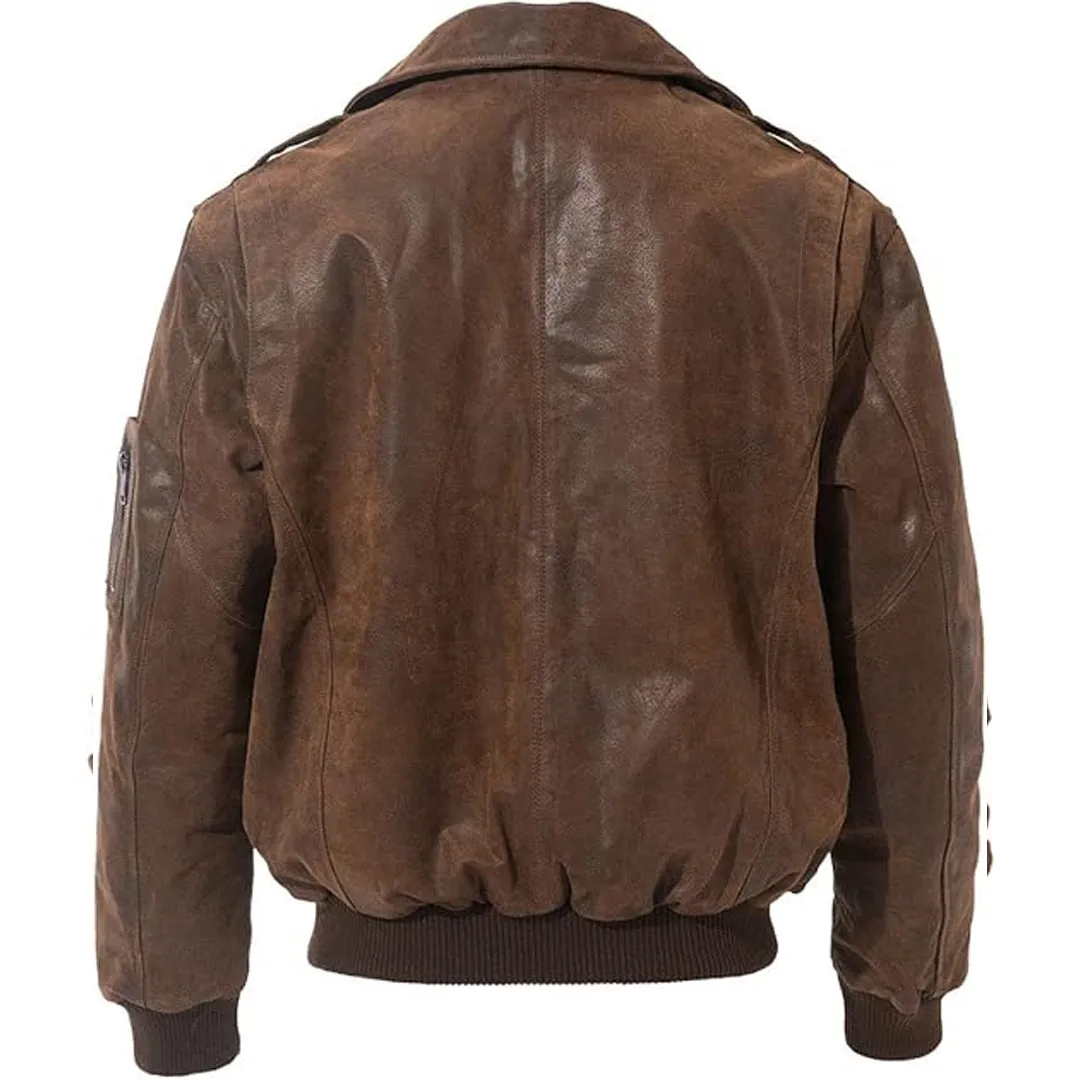 Men's Air Force Flight Bomber Leather Jacket