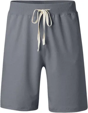 Mens Athletic Shorts Casual Drawstring Cotton Loose fit Jersey Shorts Athletic Jogger Gym Workout Lounge Sweat Shorts
