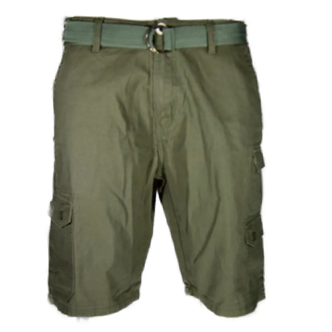 Men's Belted Cargo Shorts Casual Utility Cargo Pocket Lightweight Stretch Shorts