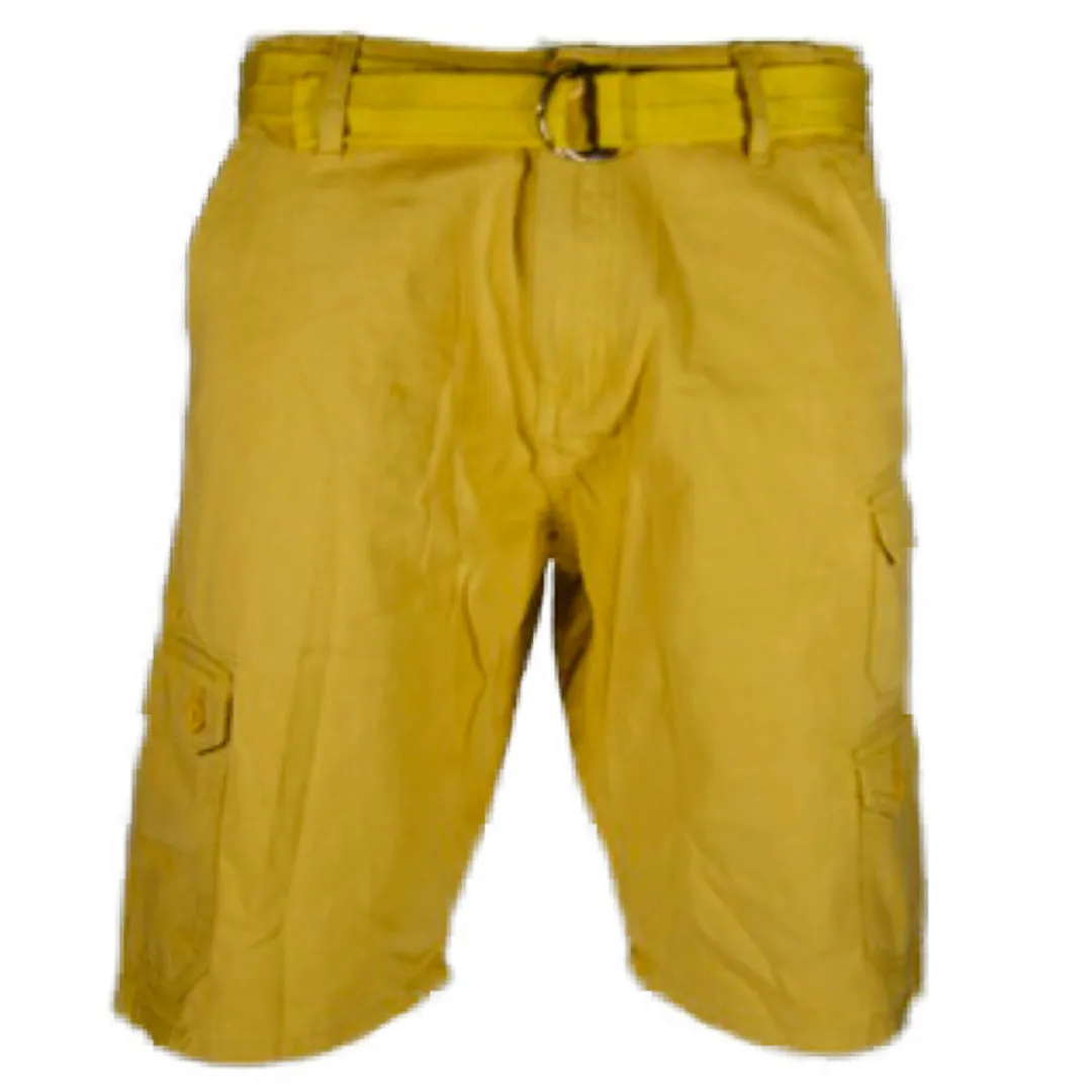 Men's Belted Cargo Shorts Casual Utility Cargo Pocket Lightweight Stretch Shorts