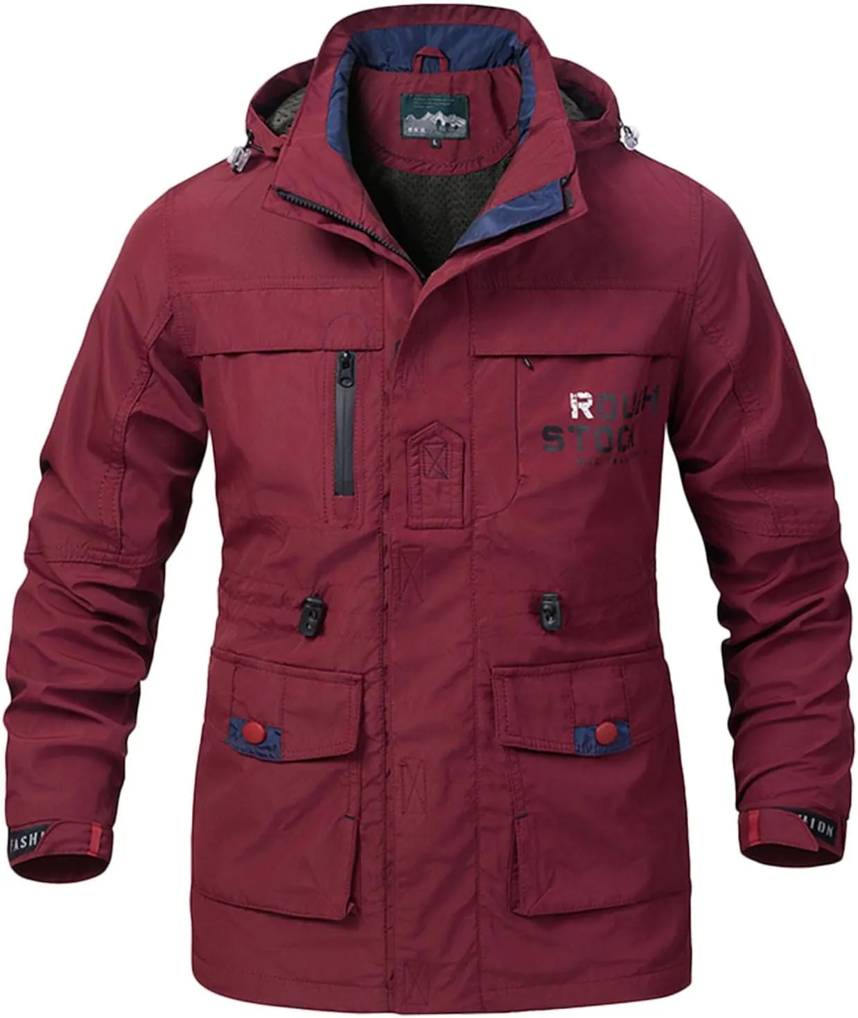 Mens Big and Tall Long Sleeve 3 in 1 Waterproof Ski Jacket Warm Winter Snow Coat Mountain Windbreaker Hooded Raincoat