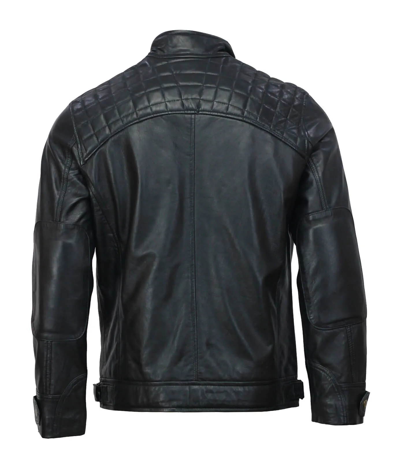 Men’s Black Moto Biker Leather Jacket