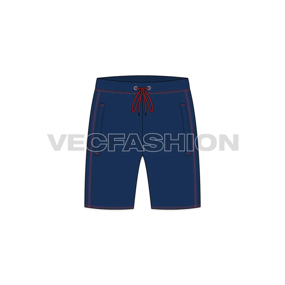 Mens Blue Sport Sweat Shorts