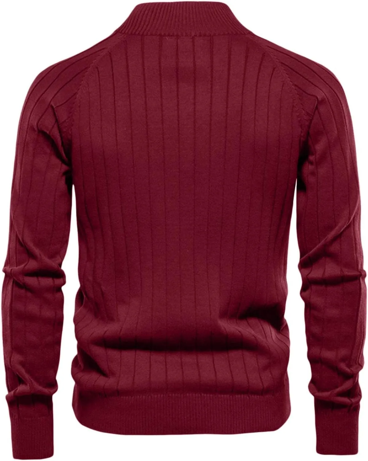 Mens Cable Knitted Bomber Jackets Mockneck Full Zip Cardigan Sweaters Button Down Cashmere Thermal Chunky Coats
