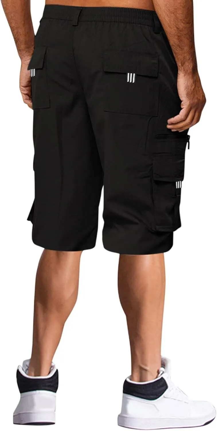 Men's Cargo Pants Baggy Shorts Mens Cargo Shorts Cotton Work Shorts Multi Pocket Casual Workout Shorts Loose Shorts