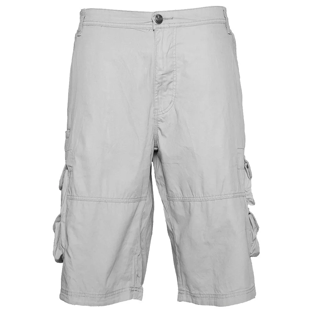Men's Cargo Pocket Shorts Cotton Knee Length Casual Fit DBFL