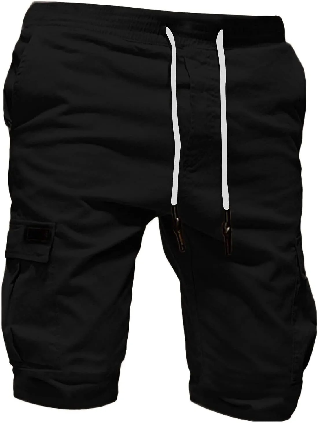 Mens Cargo Shorts Big and Tall Elastic Waist Hiking Shorts Drawstring Stretch Lightweight Athletic Shorts Gym Shorts