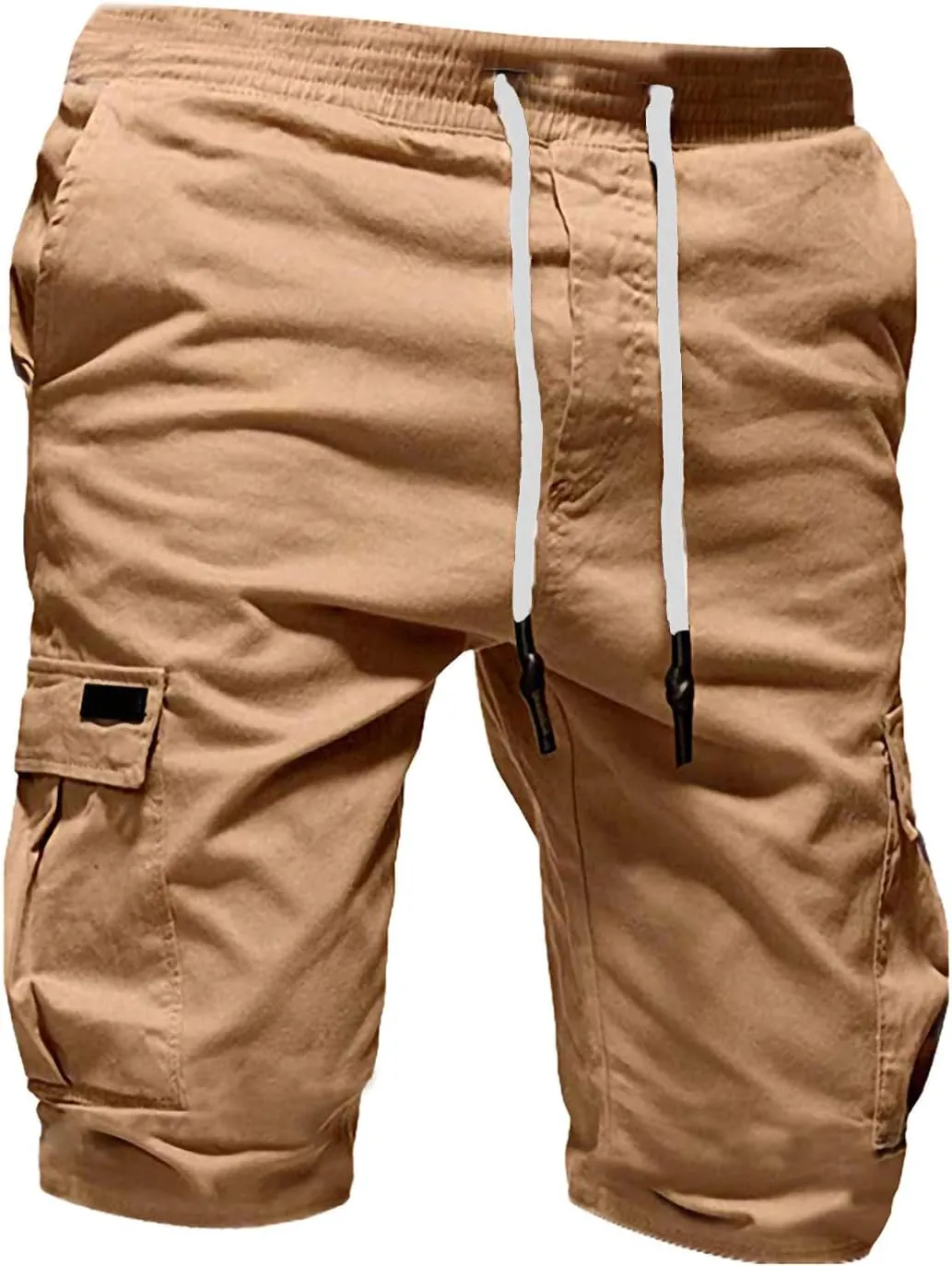 Mens Cargo Shorts Big and Tall Elastic Waist Hiking Shorts Drawstring Stretch Lightweight Athletic Shorts Gym Shorts