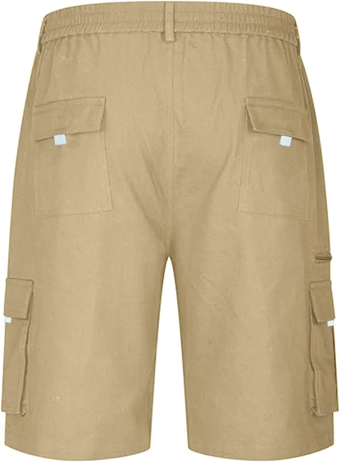 Mens Cargo Shorts Casual Summer Beach Vacation Shorts Elastic Waist Drawstring Summer Work Shorts Loose Shorts