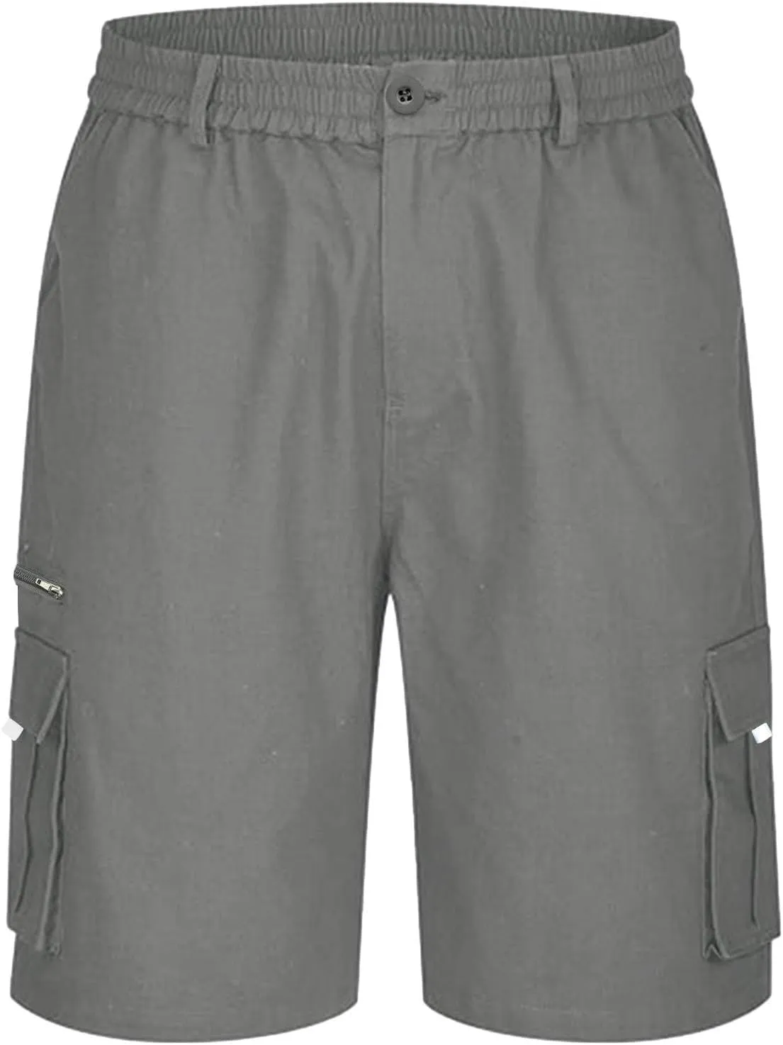 Mens Cargo Shorts Casual Summer Beach Vacation Shorts Elastic Waist Drawstring Summer Work Shorts Loose Shorts
