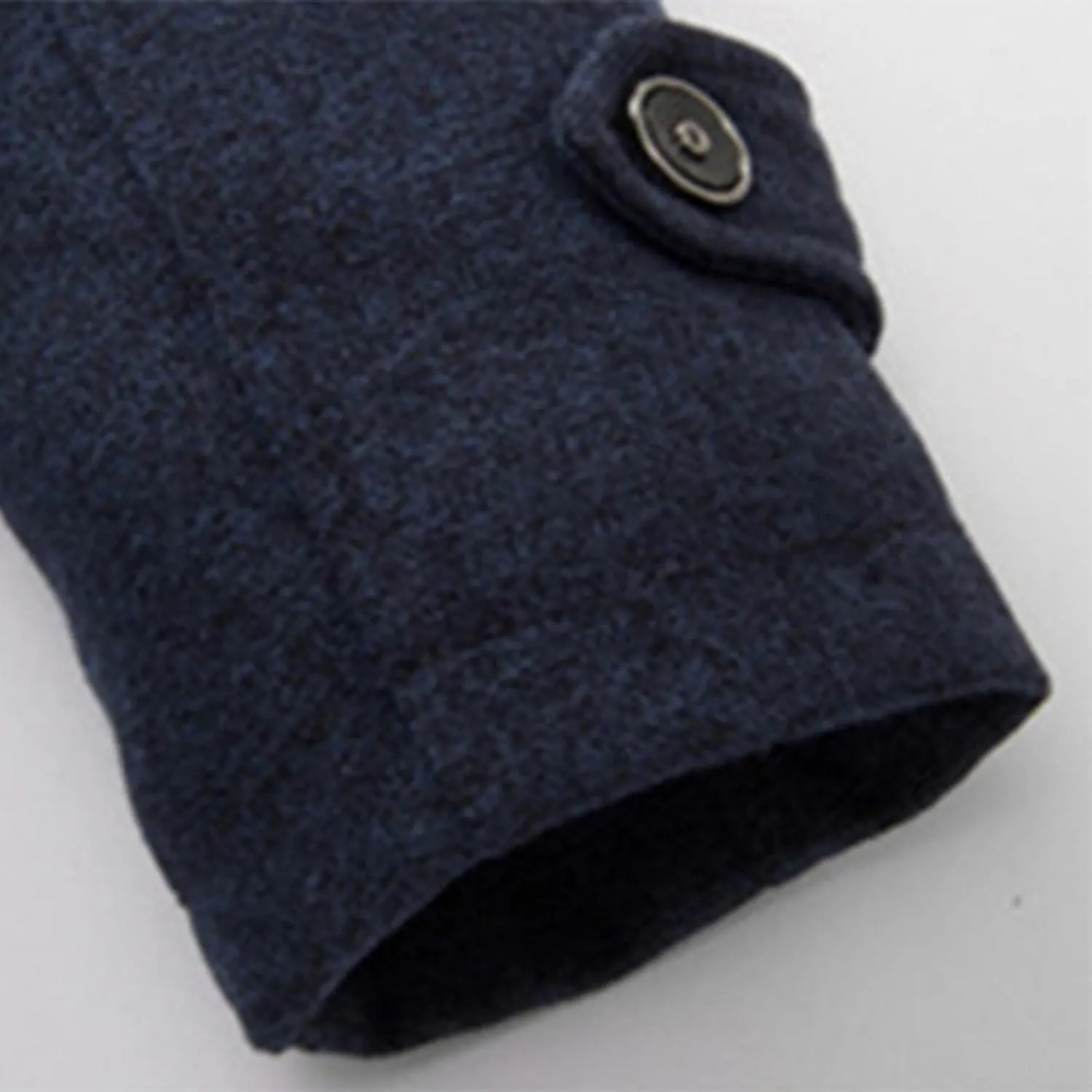 Mens Casual Sherpa Fleece Lined Wool Blend Jackets Winter Warm Cotton Cargo Coats Single-breasted Military Jackets L-4XL