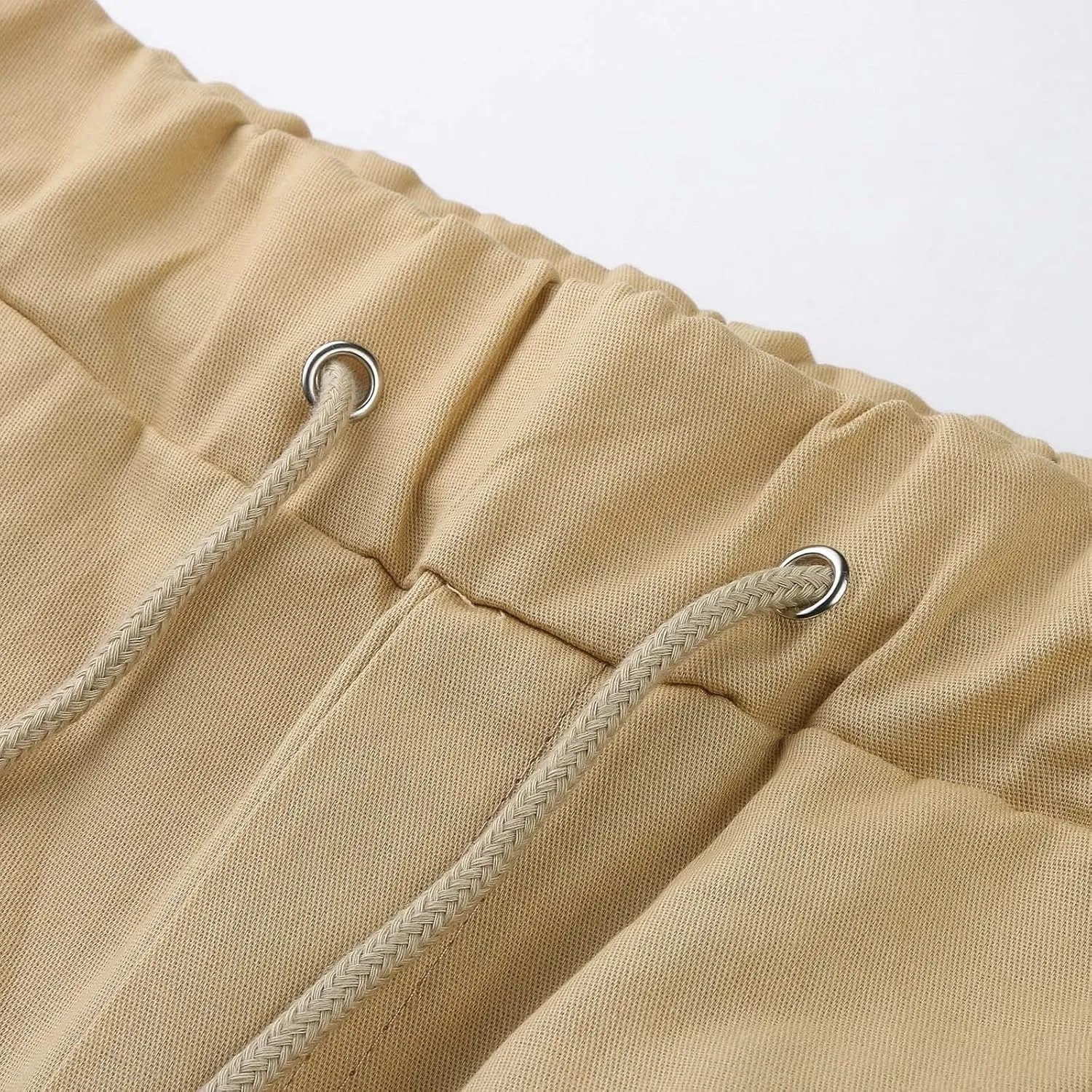 Mens Casual Shorts - Cotton Drawstring Summer Beach Stretch Twill Chino Golf Shorts Classic Shorts Casual Shorts