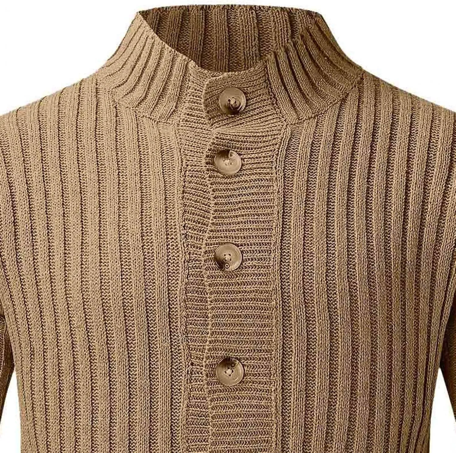 Mens Casual Stand Collar Cable Knit Cardigans Regular Fit Button Down Long Sleeve Casual Open Front Cardigan Sweaters