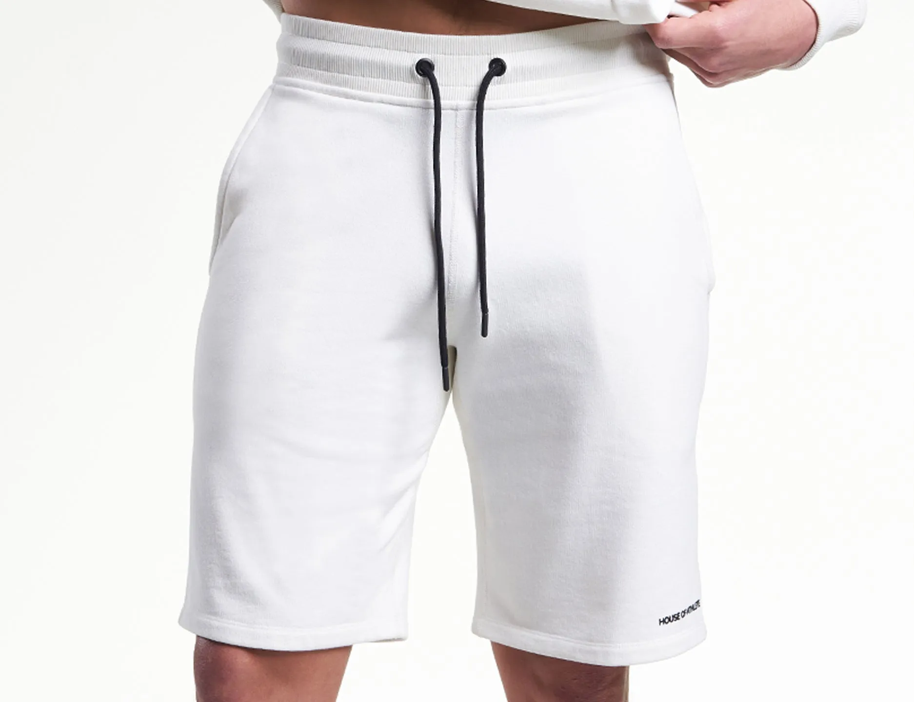 Mens Casual Sweat Shorts Ivory