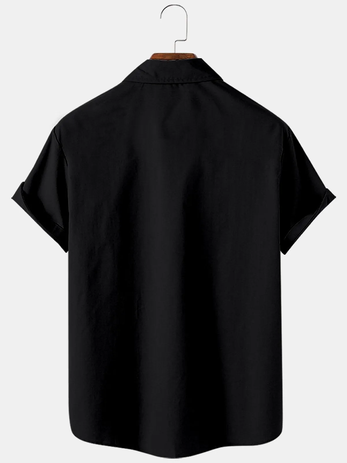 Men's Christmas Print Trendy Loose Short Sleeve Shirt