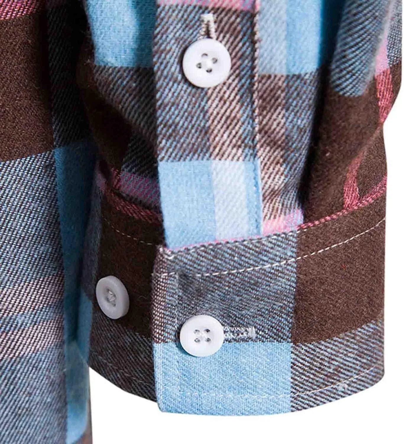 Men's Cotton Flannel Shirt Jacket Long Sleeve Button Down Plaid Shirt Color Block Lightweight Outdoor Camp Shirts