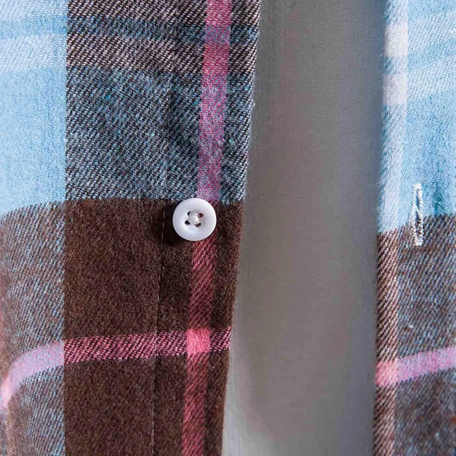 Men's Cotton Flannel Shirt Jacket Long Sleeve Button Down Plaid Shirt Color Block Lightweight Outdoor Camp Shirts