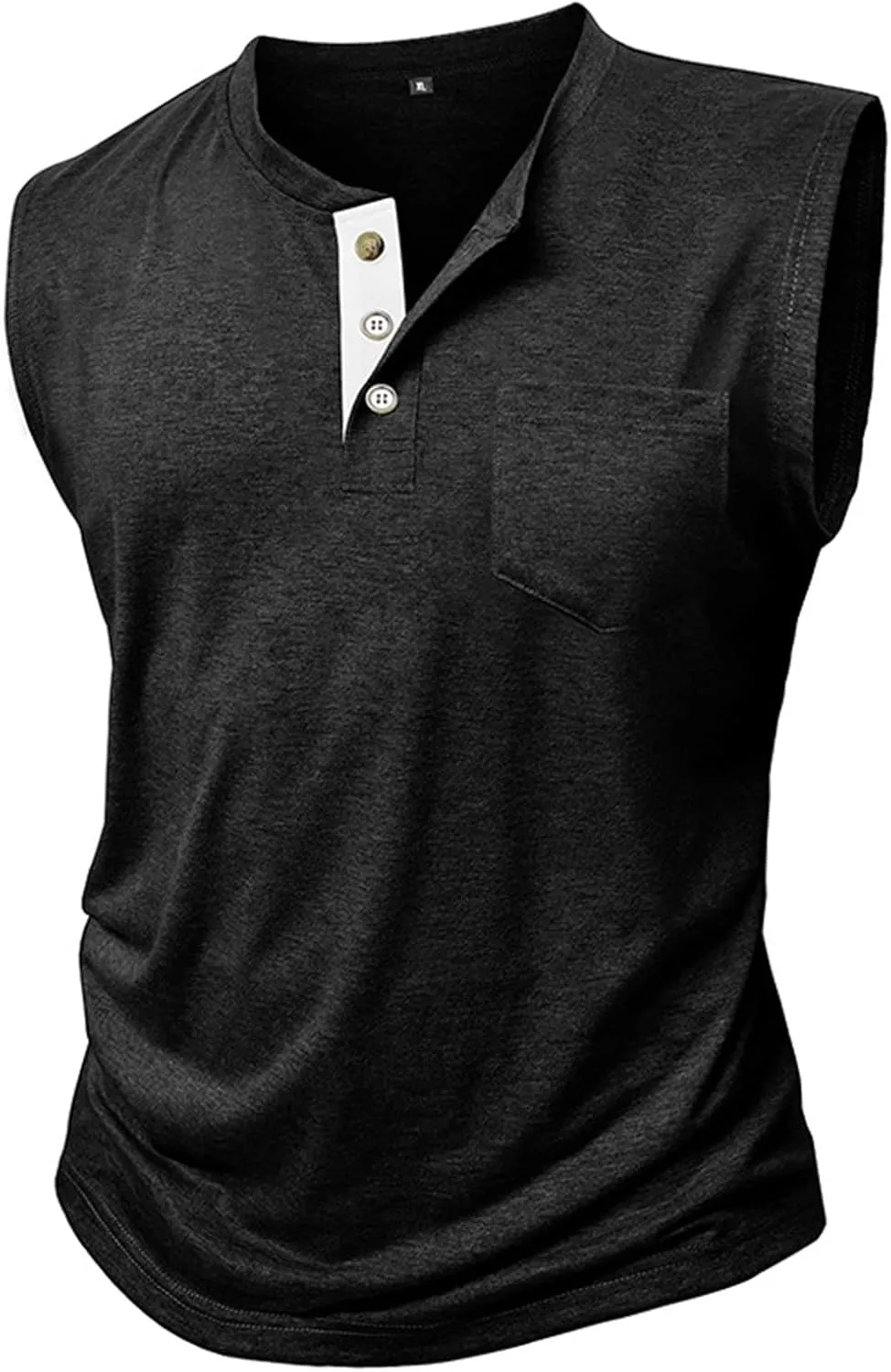 Men's Cotton Linen Henley T-Shirts Long Sleeve Hippie Casual Summer Beach Tshirt Slim Fit Roll-up Button-Down Tops