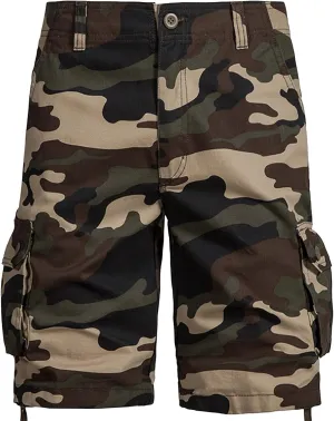 Men's Cotton Shorts Camo Shorts with Multi Pockets Tactical Shorts Hiking Shorts Outdoor Cargo Shorts for Men