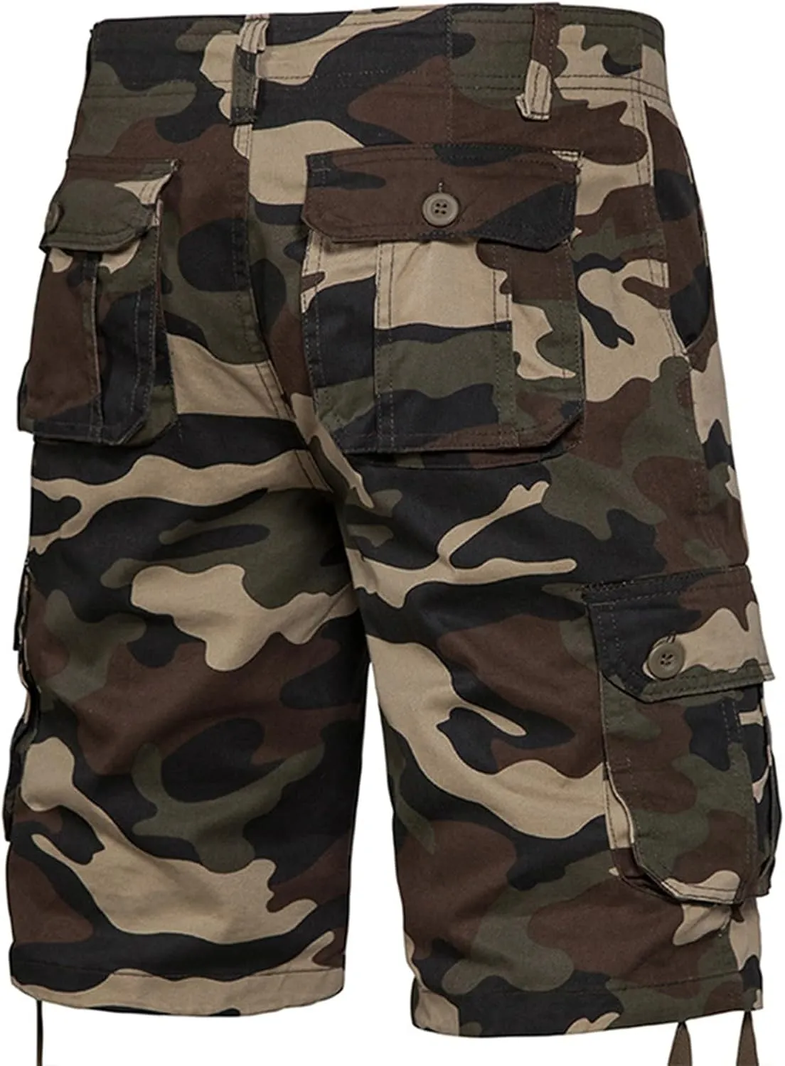 Men's Cotton Shorts Camo Shorts with Multi Pockets Tactical Shorts Hiking Shorts Outdoor Cargo Shorts for Men