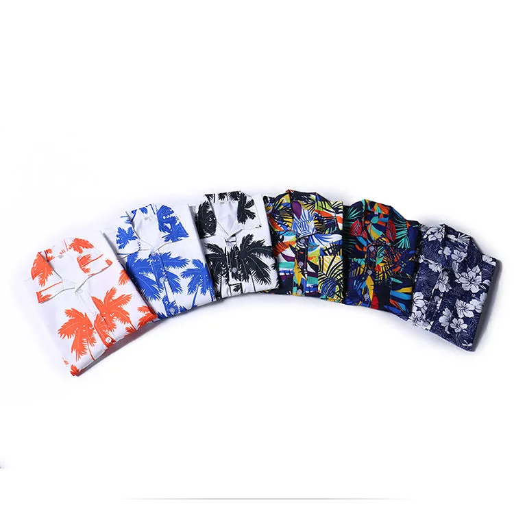 Men's Custom Plus Size Beach Floral Hawaiian Shirts
