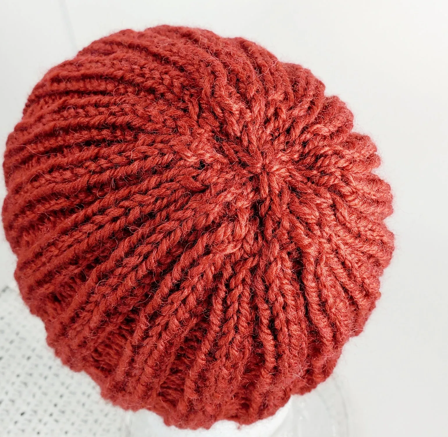 Men's DARK RED Yak Wool Watchcap | Mega Stretchy Knitted Winter Beanie | Unisex | USA Made | Maroon
