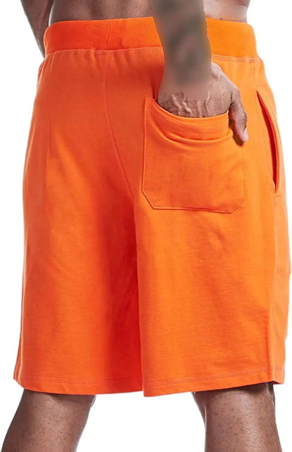 Men's Elastic Jogger Lounge Shorts Loose Athletic Lightweight Shorts with Pockets Casual Athletic Workout Shorts
