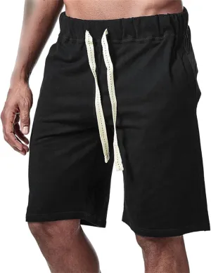 Men's Elastic Jogger Lounge Shorts Loose Athletic Lightweight Shorts with Pockets Casual Athletic Workout Shorts