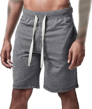 Men's Elastic Jogger Lounge Shorts Loose Athletic Lightweight Shorts with Pockets Casual Athletic Workout Shorts