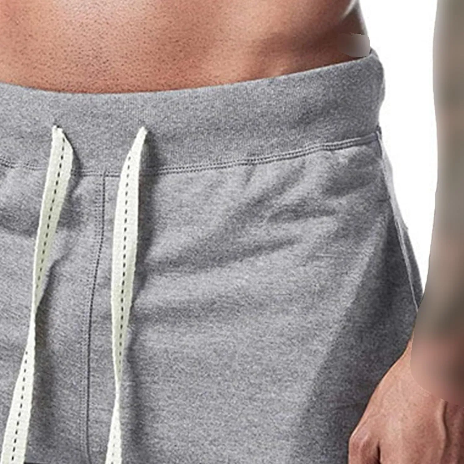 Men's Elastic Jogger Lounge Shorts Loose Athletic Lightweight Shorts with Pockets Casual Athletic Workout Shorts
