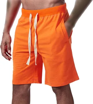 Men's Elastic Jogger Lounge Shorts Loose Athletic Lightweight Shorts with Pockets Casual Athletic Workout Shorts