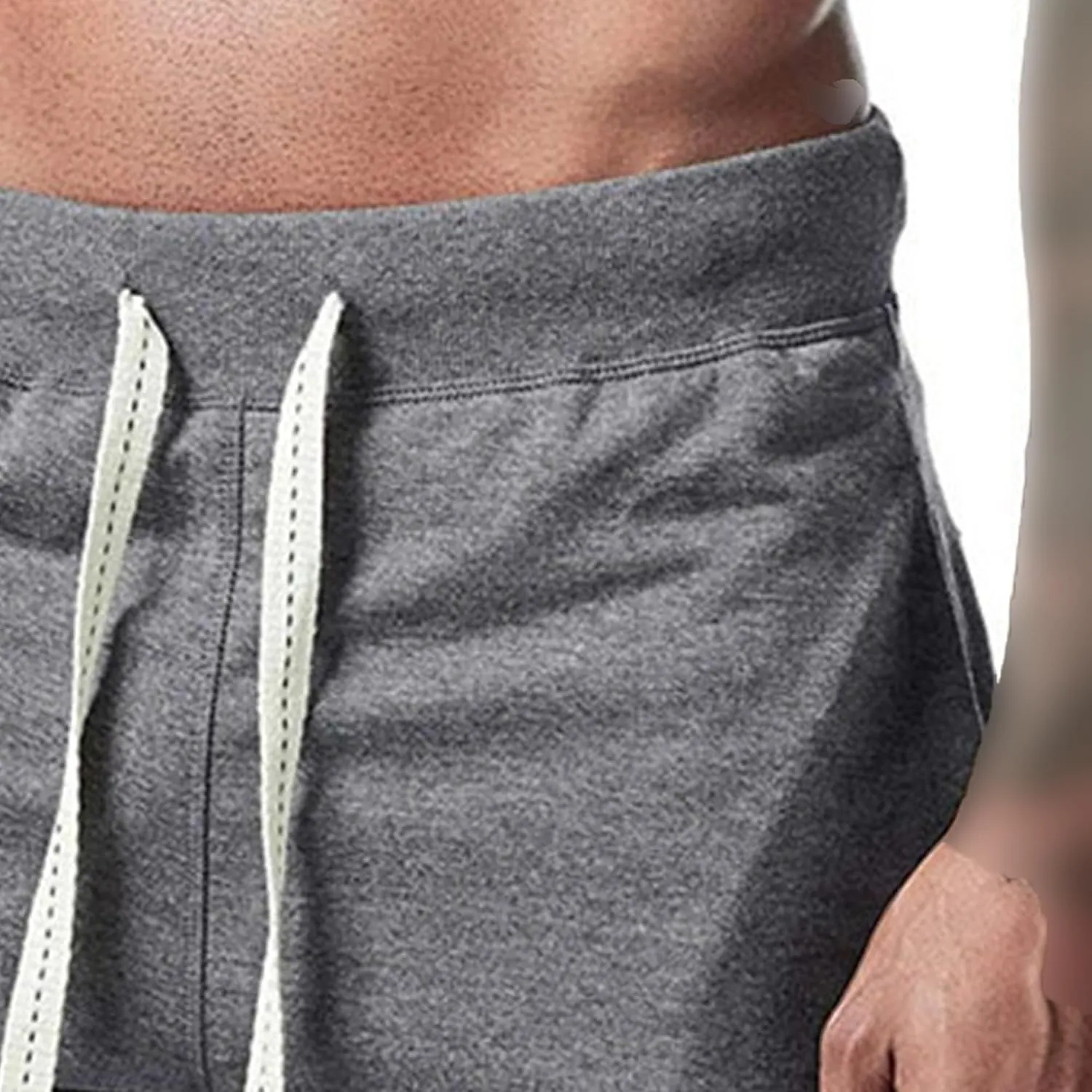 Men's Elastic Jogger Lounge Shorts Loose Athletic Lightweight Shorts with Pockets Casual Athletic Workout Shorts