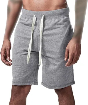 Men's Elastic Jogger Lounge Shorts Loose Athletic Lightweight Shorts with Pockets Casual Athletic Workout Shorts