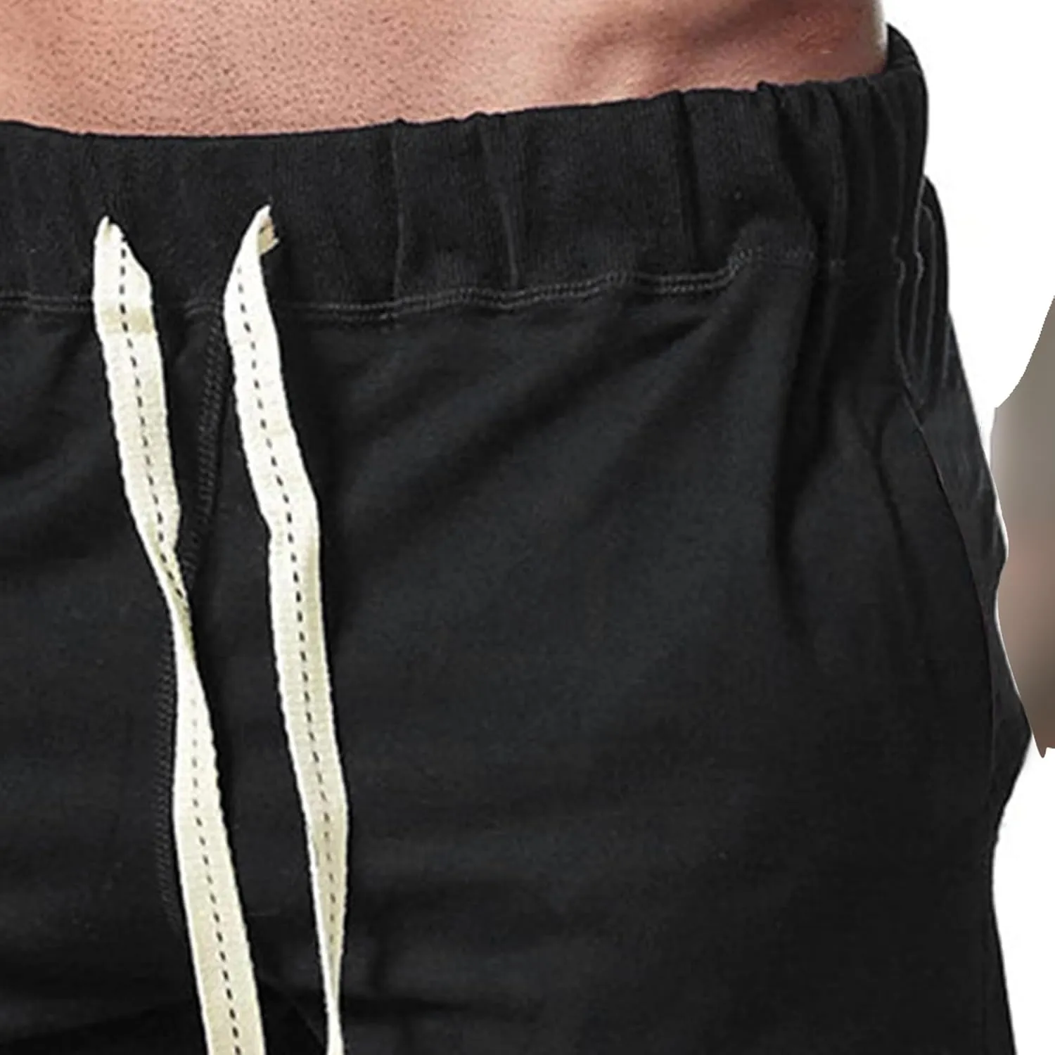 Men's Elastic Jogger Lounge Shorts Loose Athletic Lightweight Shorts with Pockets Casual Athletic Workout Shorts