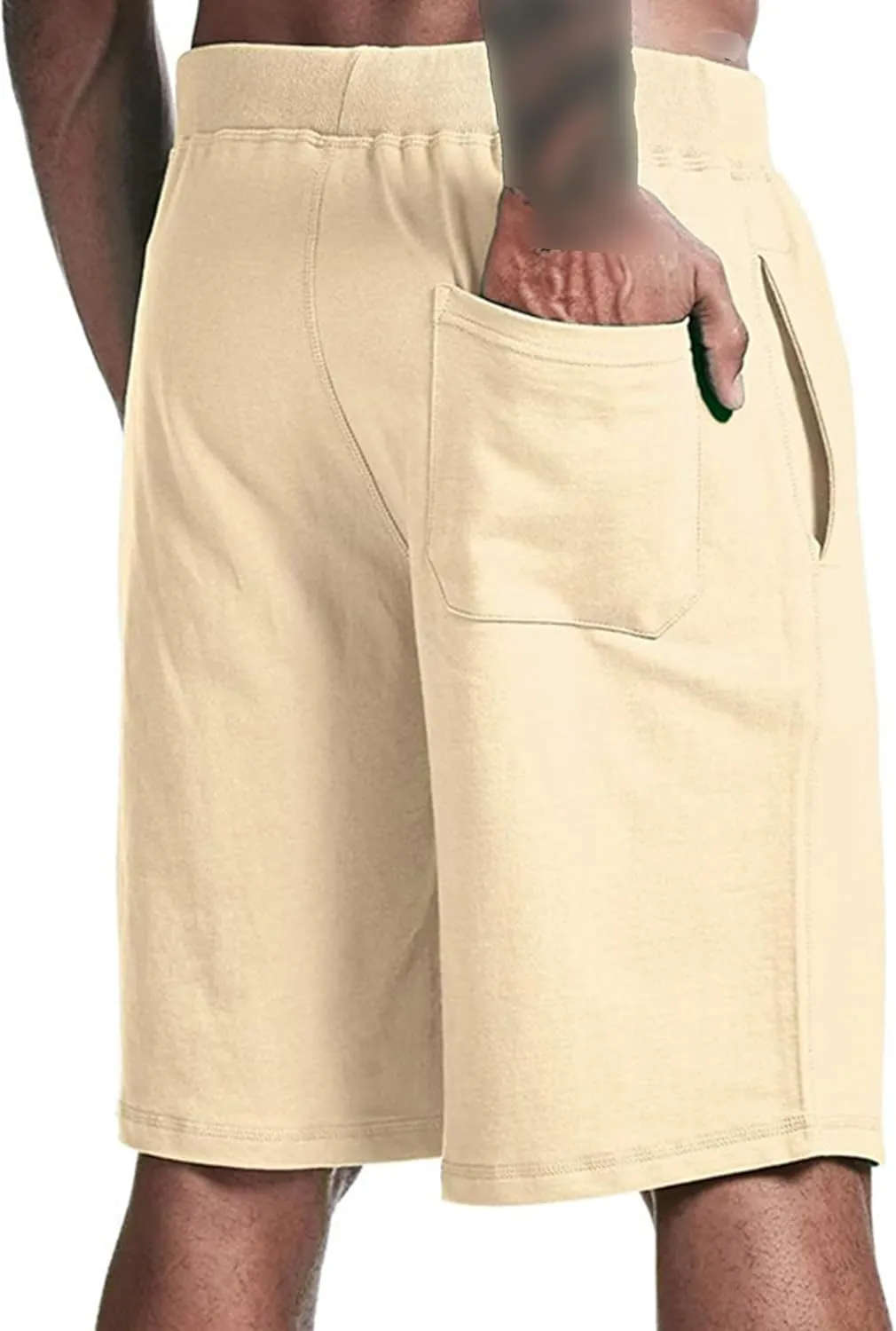 Men's Elastic Jogger Lounge Shorts Loose Athletic Lightweight Shorts with Pockets Casual Athletic Workout Shorts
