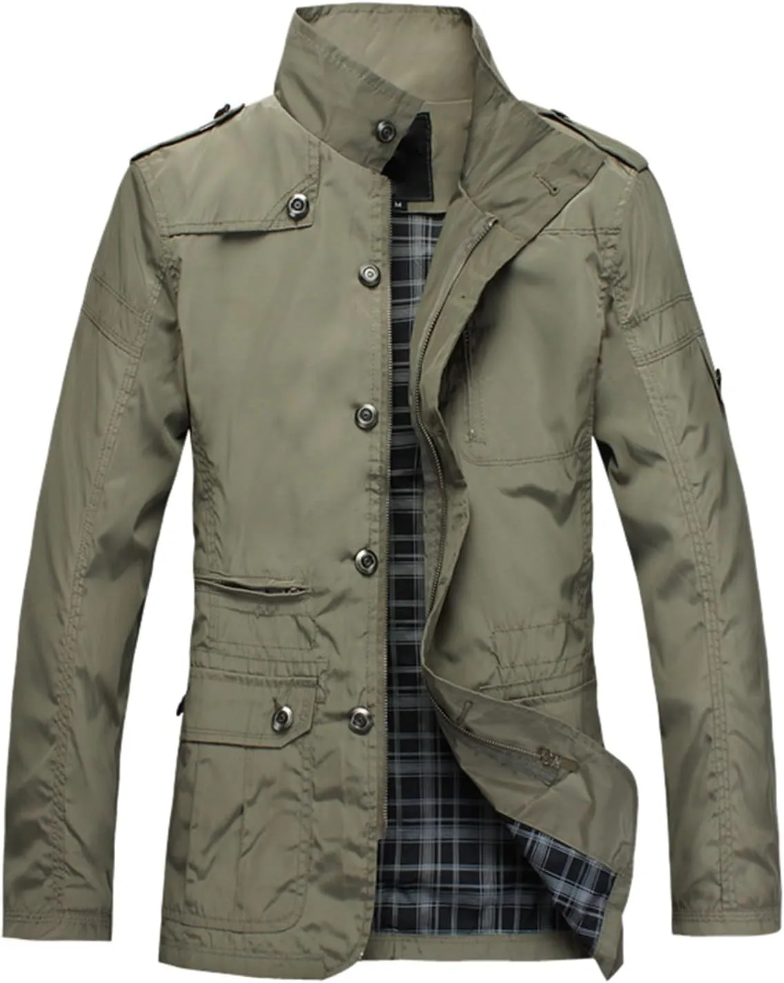 Mens Fall Jackets Fashion Leisure Retro Pocket Zipper Jacket Jacket Overcoat Hooded Baseball Men Lightweight Jacket