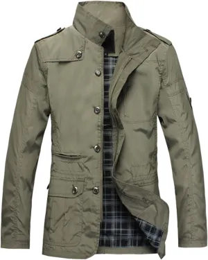 Mens Fall Jackets Fashion Leisure Retro Pocket Zipper Jacket Jacket Overcoat Hooded Baseball Men Lightweight Jacket