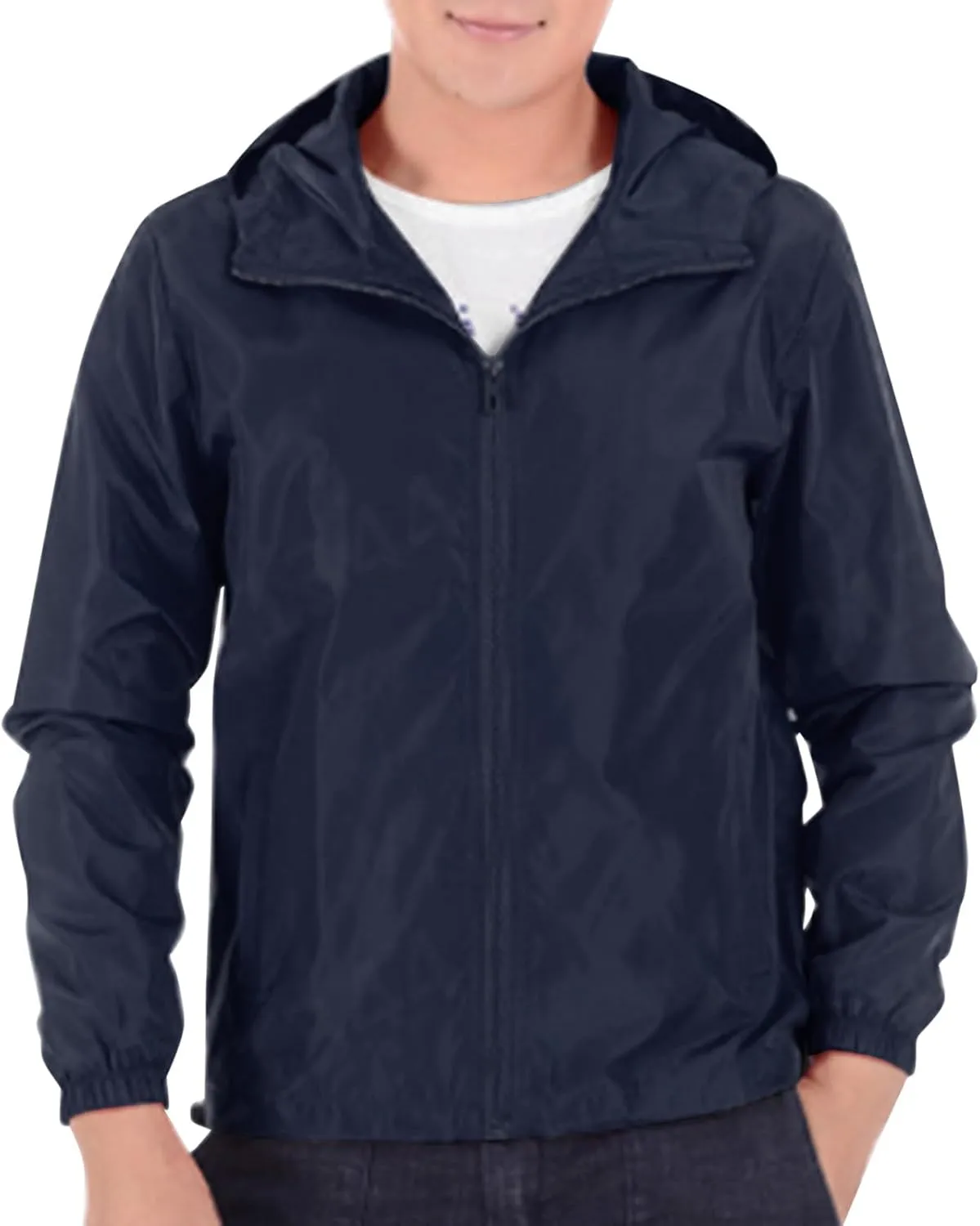 Mens Flannel Shirt Fashion Casual Solid Color Hooded Thick Zipper Pocket Thick Coat Thick Jacket Work Shirts Mens