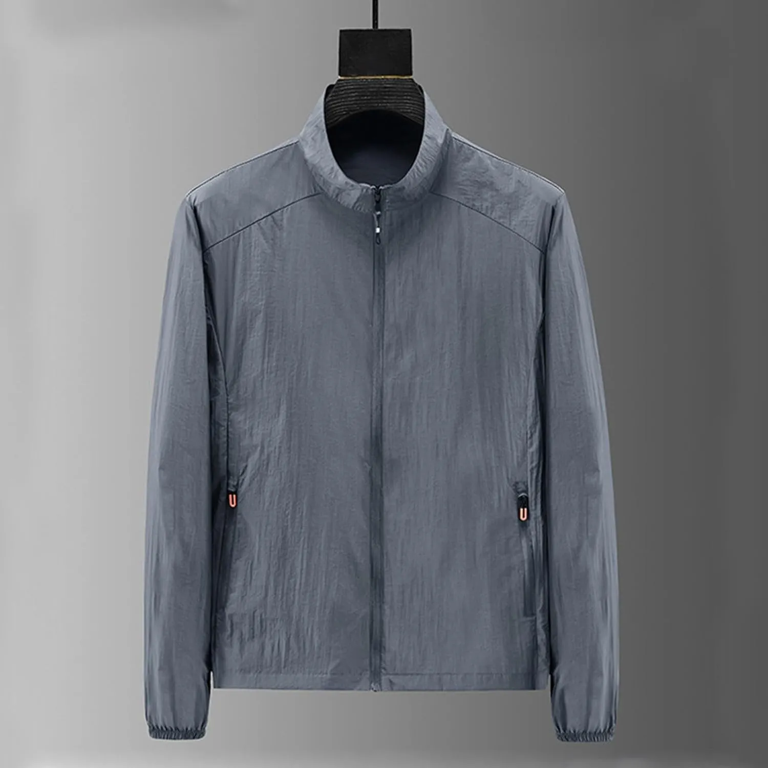 Mens Full Zip Lightweight UPF 50  Jackets Long Sleeve Performance Breathable Sun Protection Fishing Hiking Shirts