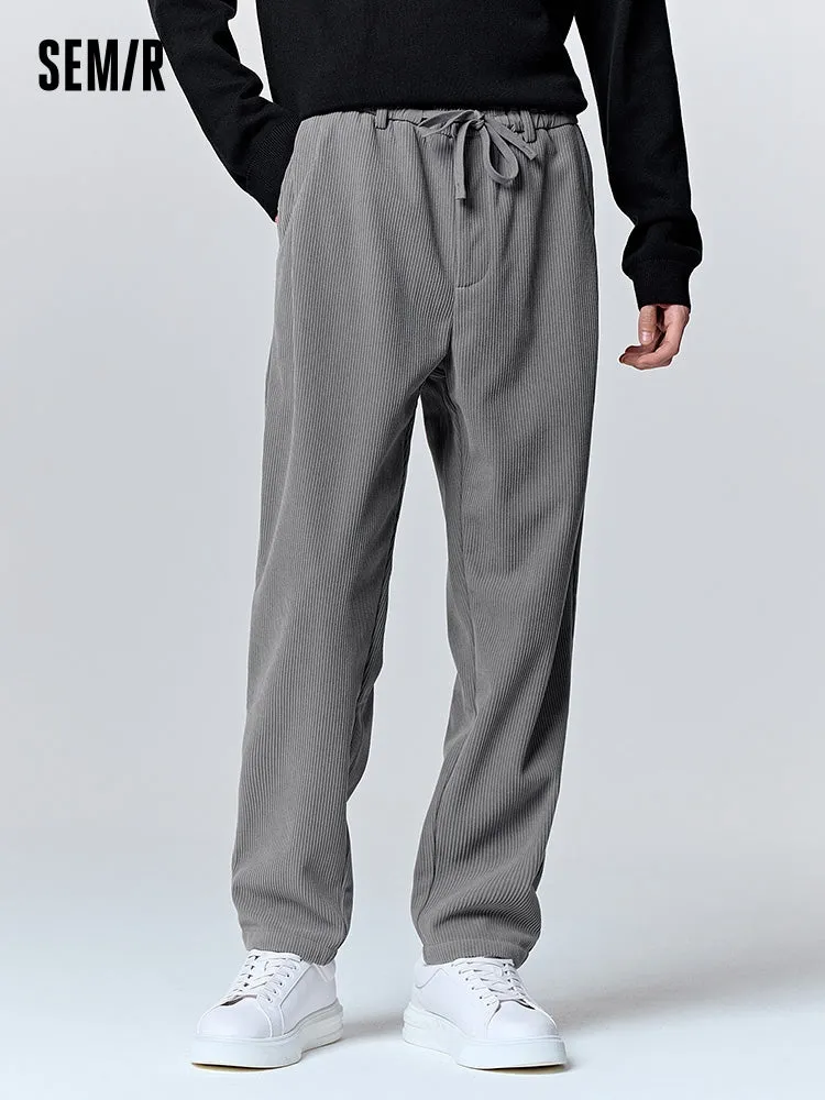 Men's gray tapered pants