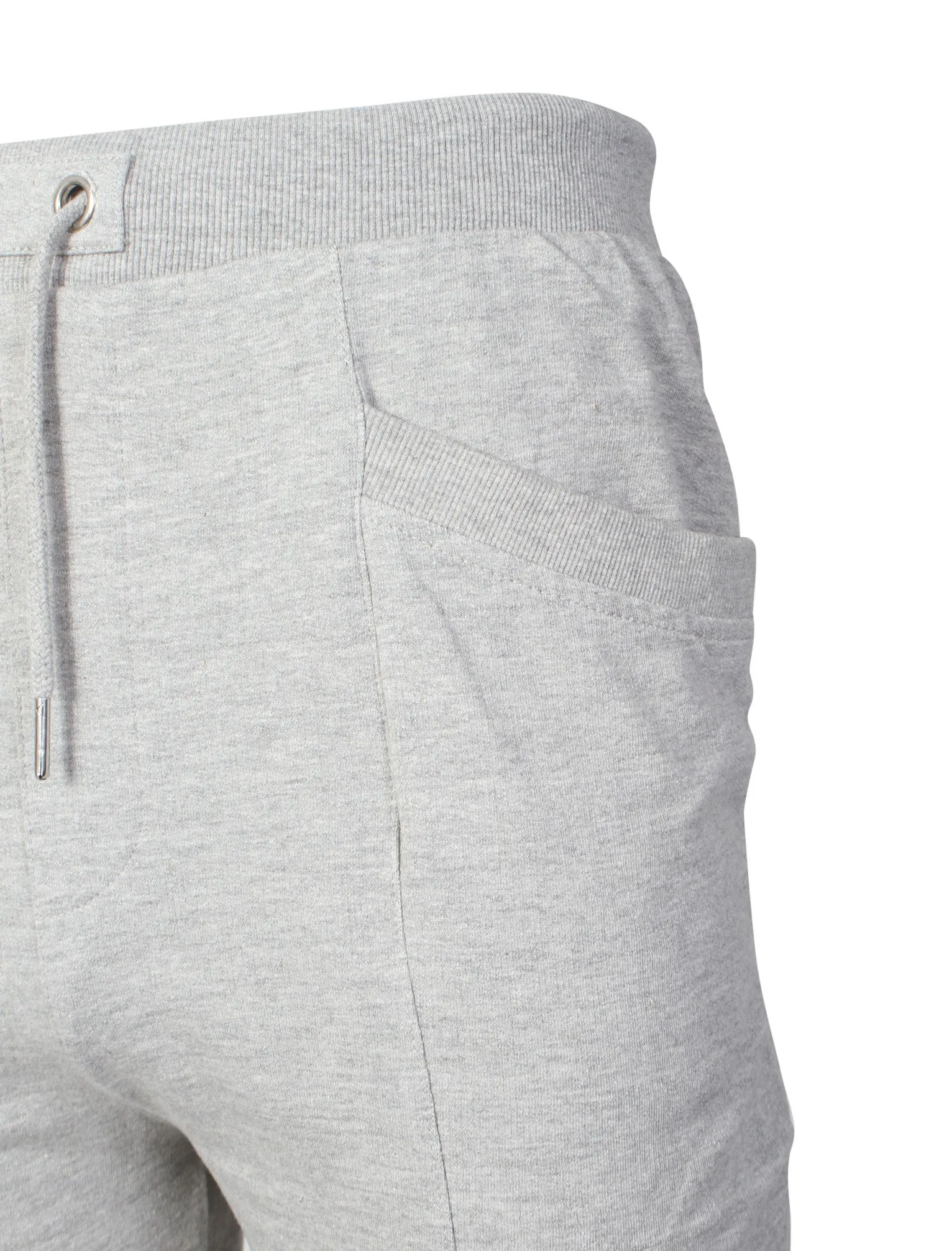 Mens Jeremy Sweat Shorts with Pockets in Grey Marl