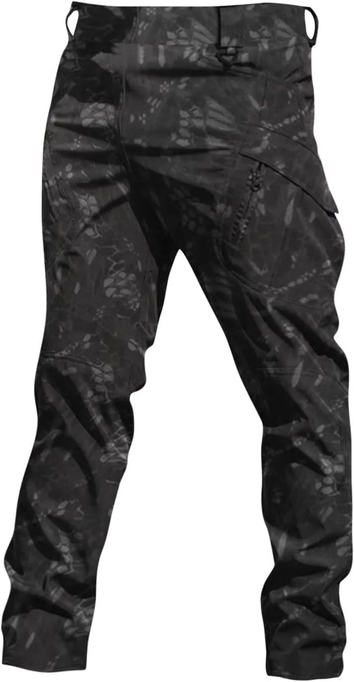 Mens Khaki Pants Slim Fit Ripstop Stretch Fashion Pants Big and Tall Tapered Fit Trousers Outdoor Pants with Pockets