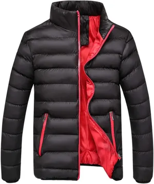 Mens Lightweight Puffer Jacket Packable Winter Warm Down Coat Quilted Insulated Puffy Jackets Outerwear with Pockets