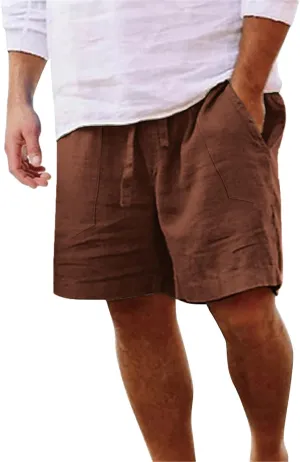 Mens Lightweight Shorts Mens Fashion Shorts Drawstring Casual Shorts Elastic Waistband Shorts Loose Fit Shorts