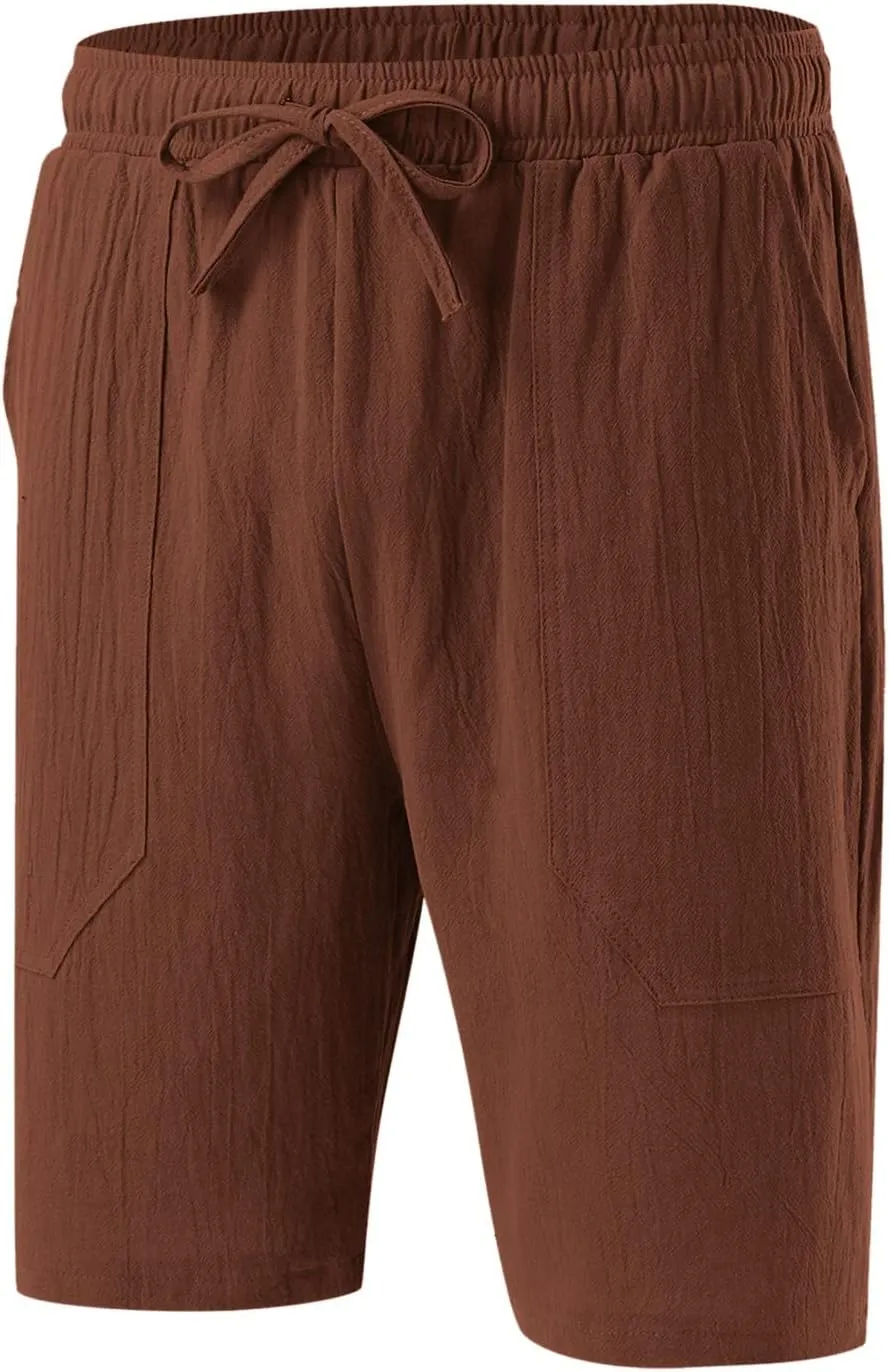 Mens Lightweight Shorts Mens Fashion Shorts Drawstring Casual Shorts Elastic Waistband Shorts Loose Fit Shorts
