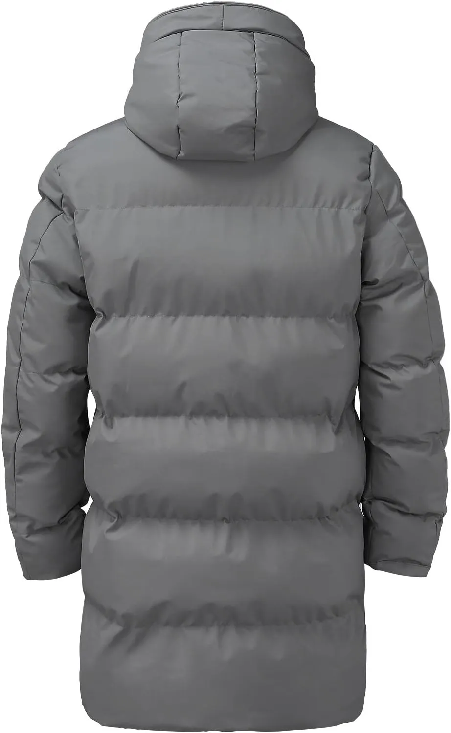 Men's Long Winter Coats Heavy Puffer Jacket with Hood Long Parka Thicken Puffy Quilted Padded Jackets Outerwear