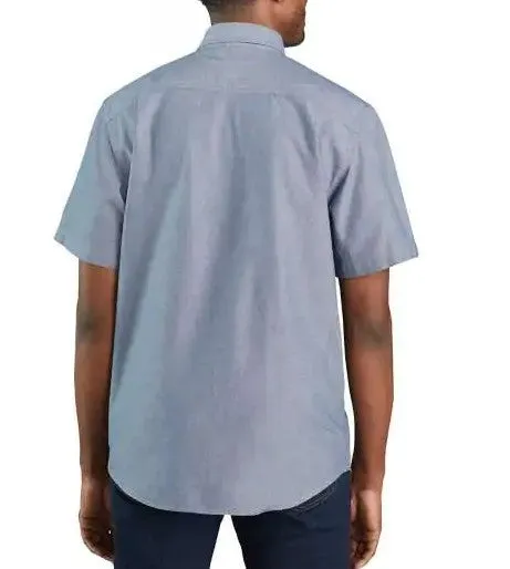 Men's Loose Fit Midweight Short Sleeve Button Shirt